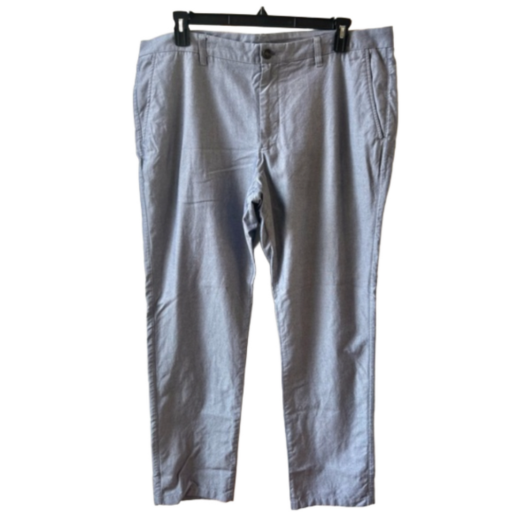Bonobos Chinos Blue Grey Size 40 W x 32L Pants Slim Straight Flat Front Chinos